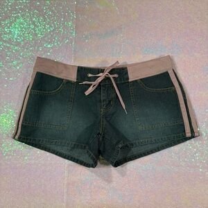 Body Central Pink & Blue Denim / Athletic Hybrid Shorts ★彡